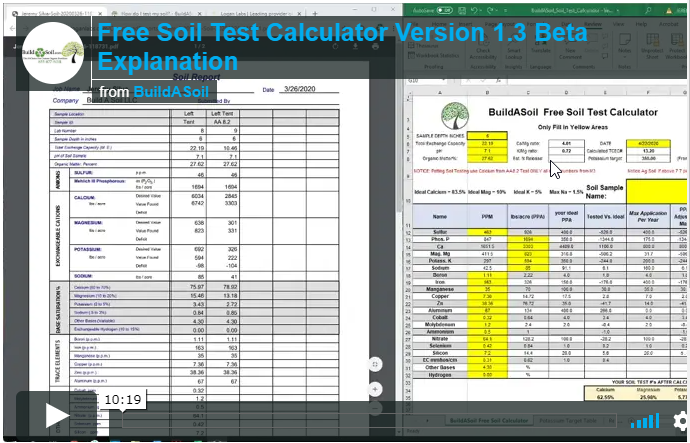 Free Soil Test Calculator SpreadSheet Beta Version