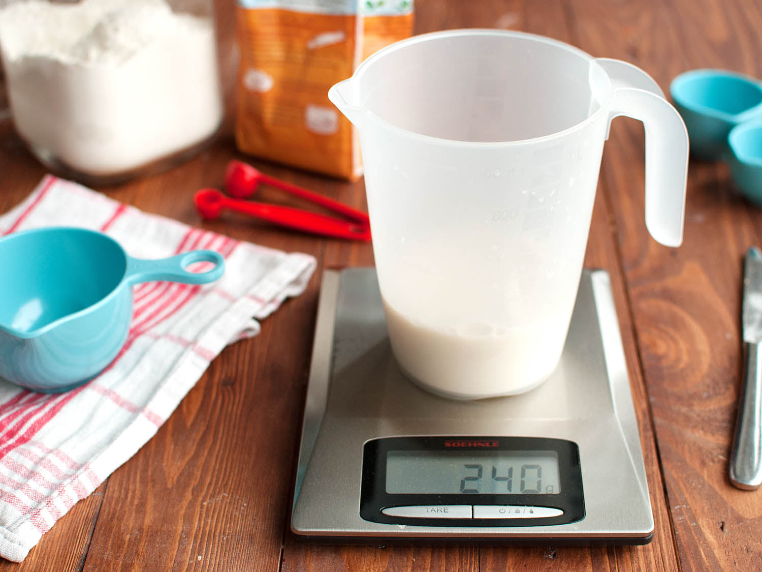 List of ingredients weight - Grams Per Cup