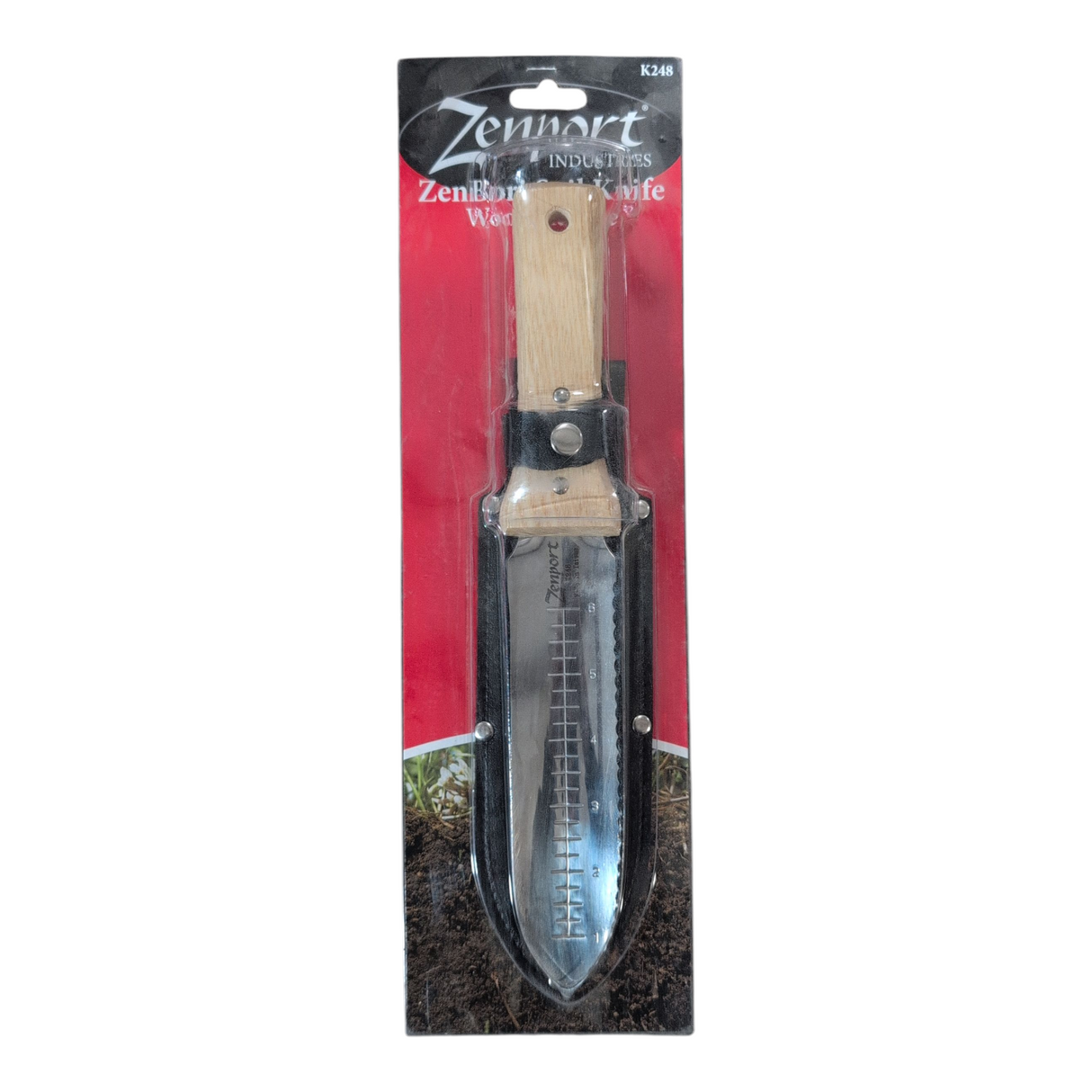 Zenbori Wood Handle Knife With Sheath