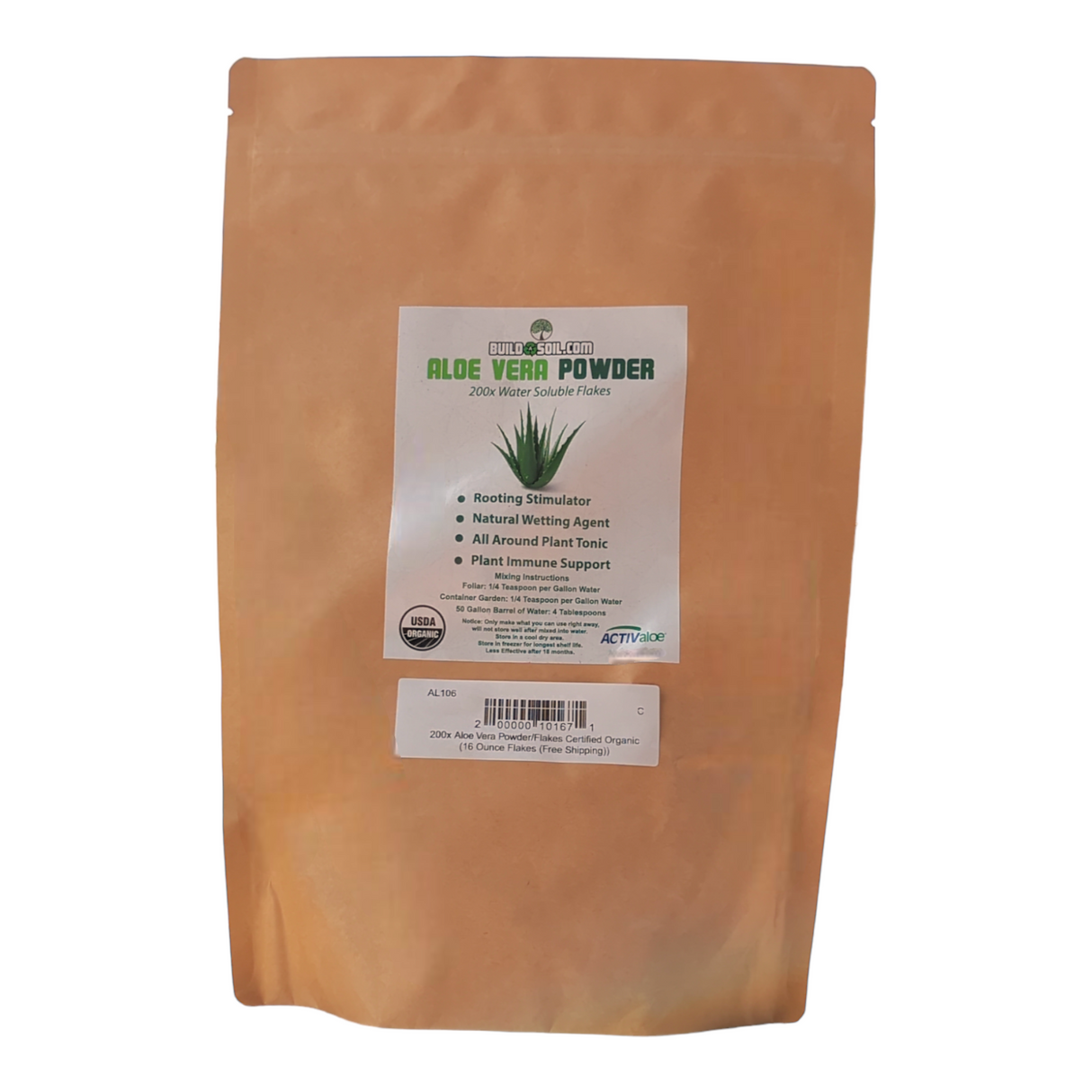 200x Aloe Vera Powder Flakes Certified Organic