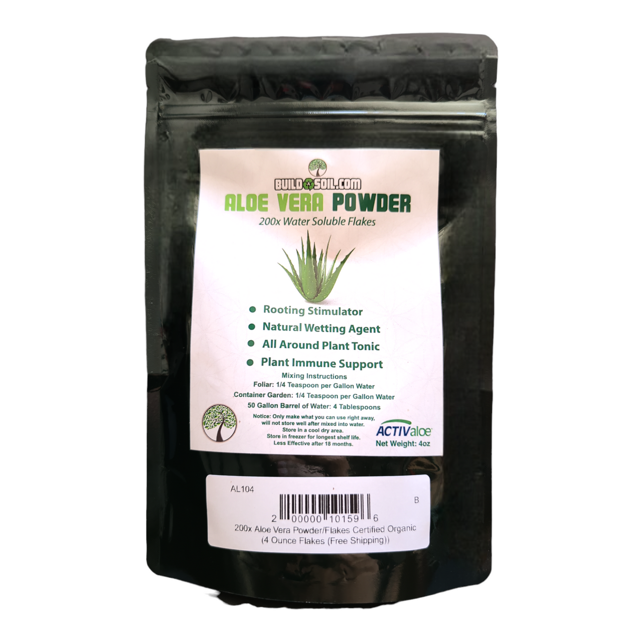 200x Aloe Vera Powder Flakes Certified Organic