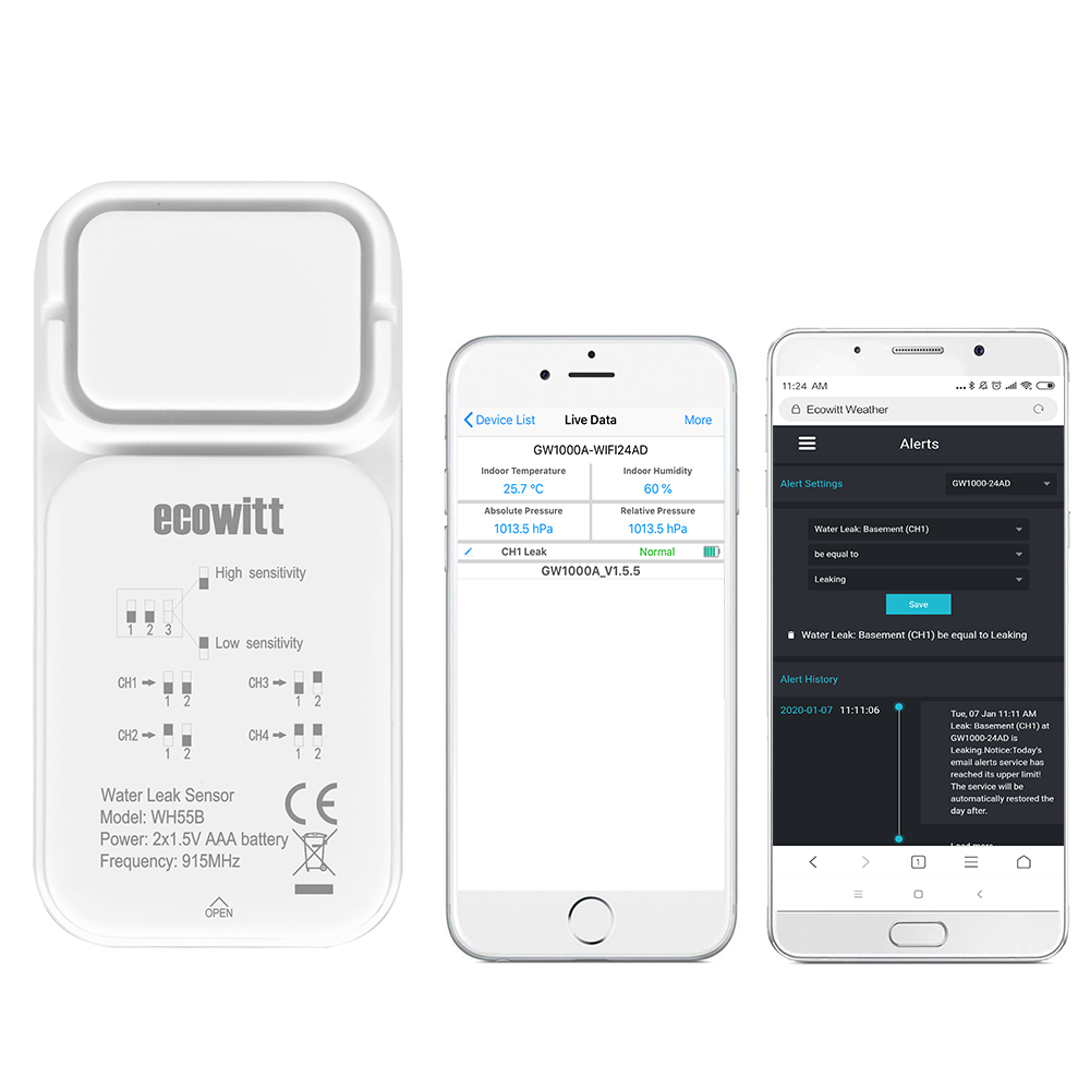 Ecowitt Wireless Water Leak Detector