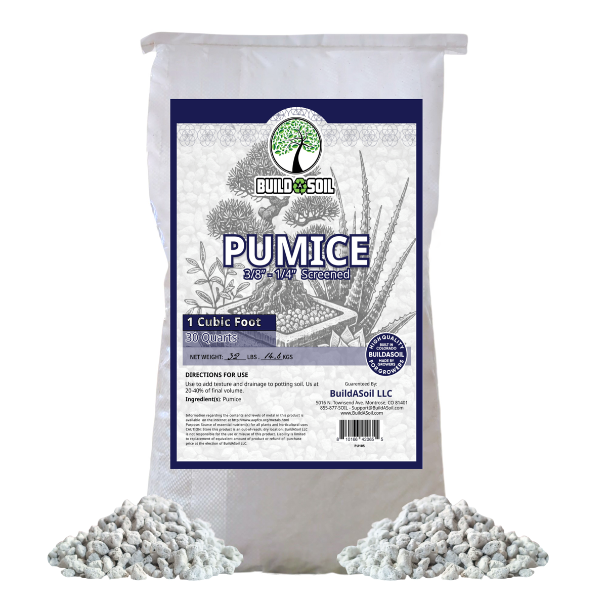 pure pumice for succulents BuildASoil Pumice