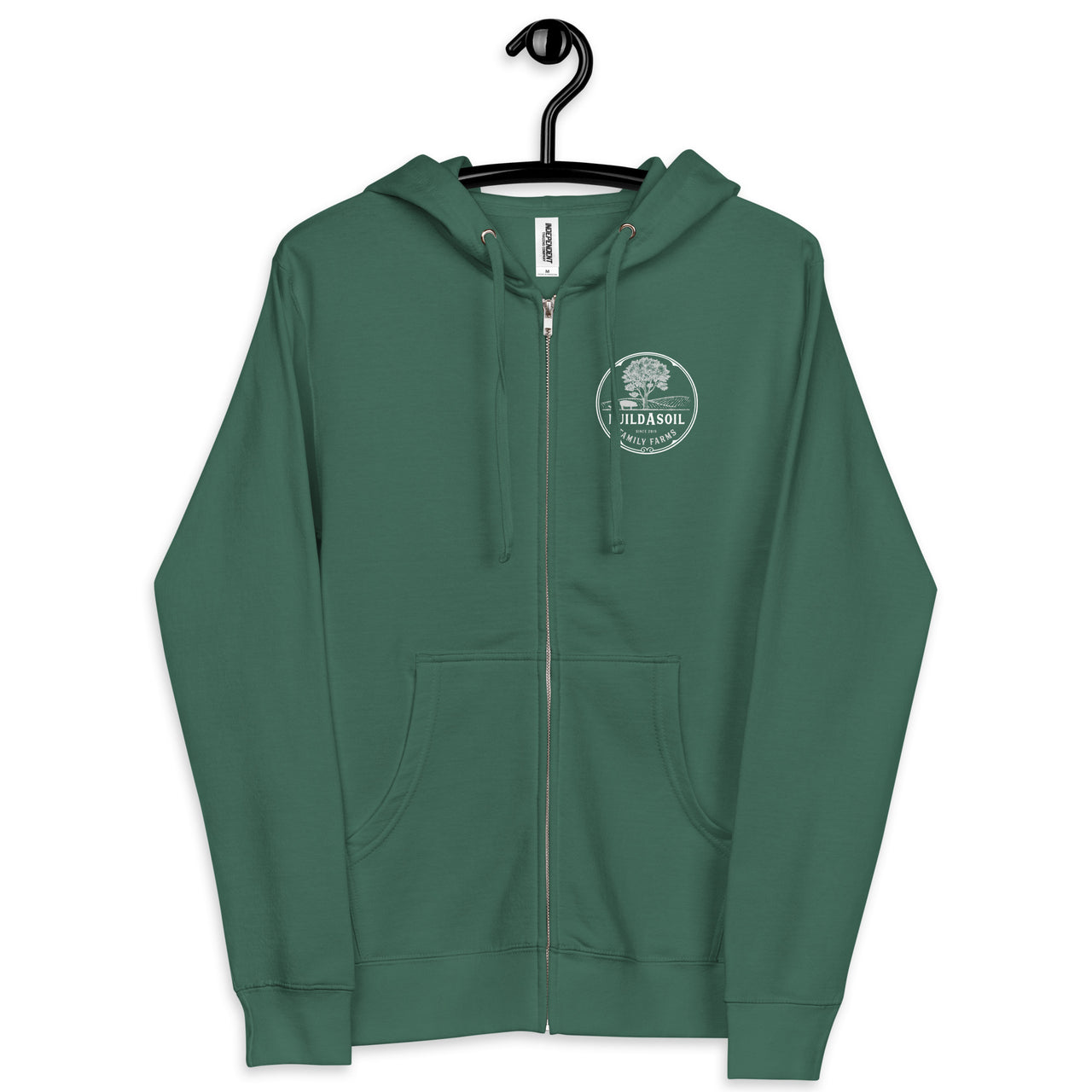 BuildASoil Family Farms Front - Loyal To The Soil Back Zip Up Hoodie