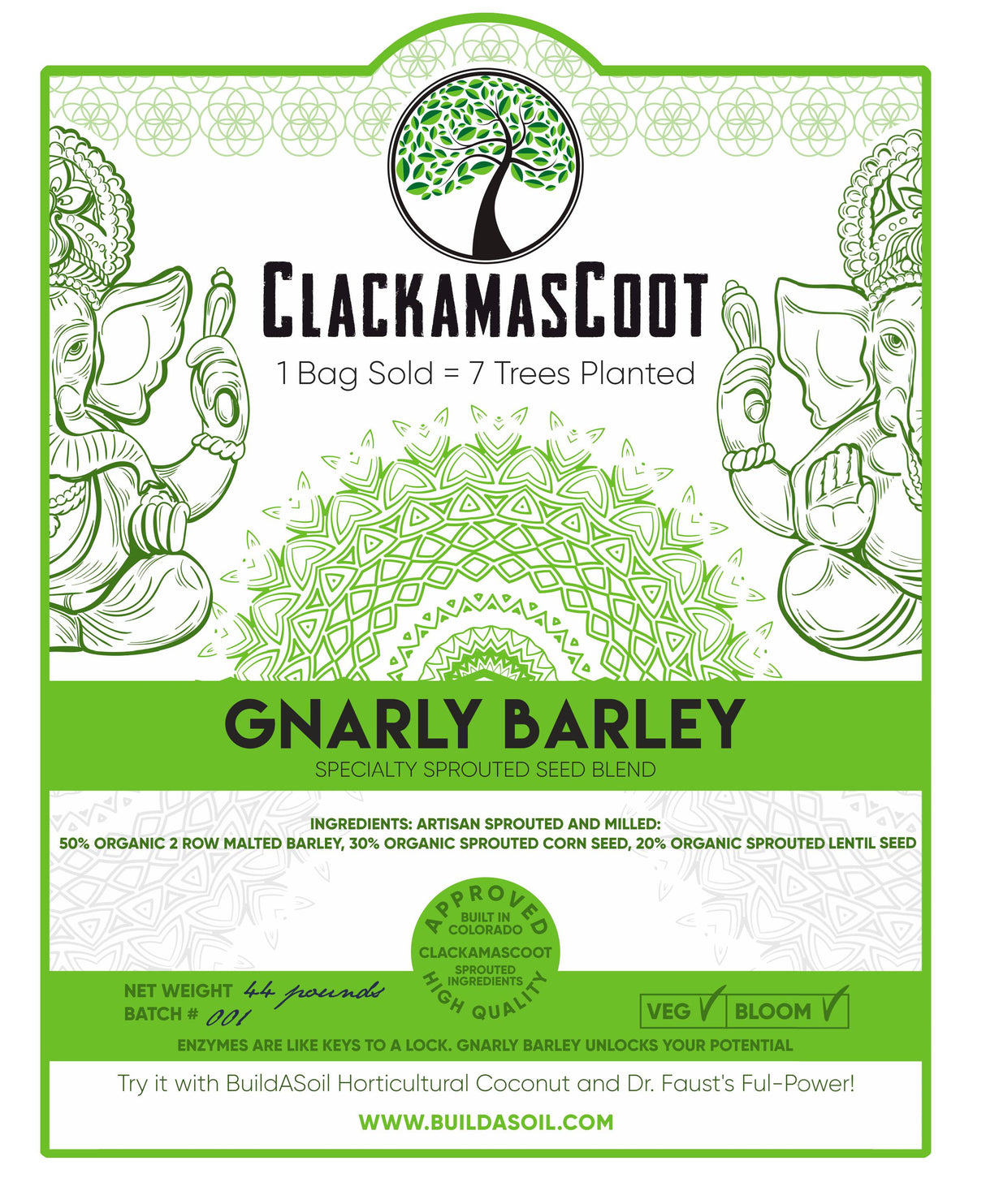 Clackamas Coots Official Gnarly Barley - Artisan Sprouted Seed Blend