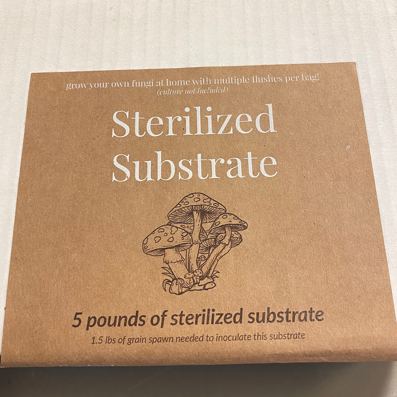 Growing Organic Sterilized Mushroom Growing Substrate (5lb)