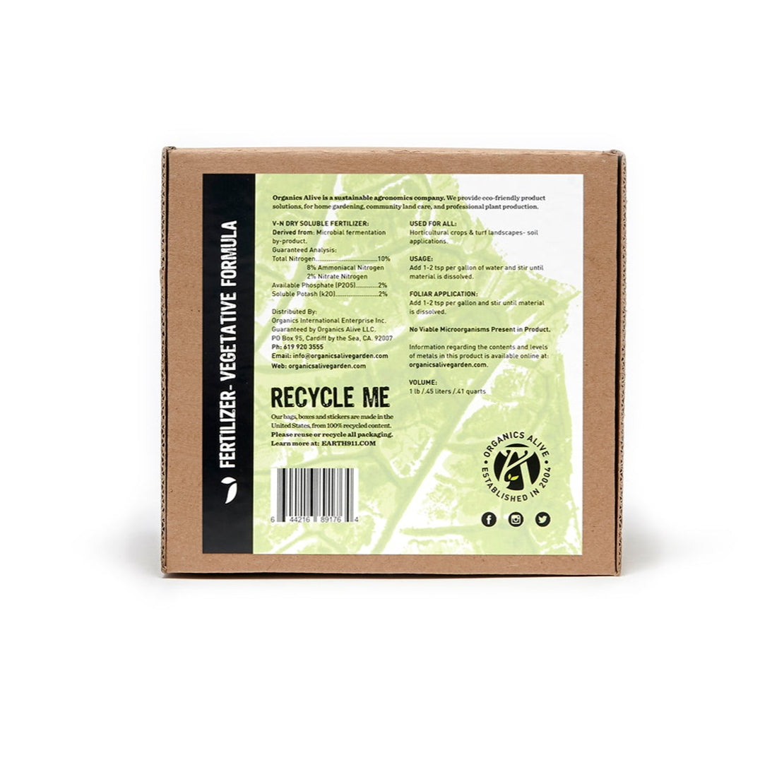 Organics Alive V-N Dry Soluble Vegetative Formula
