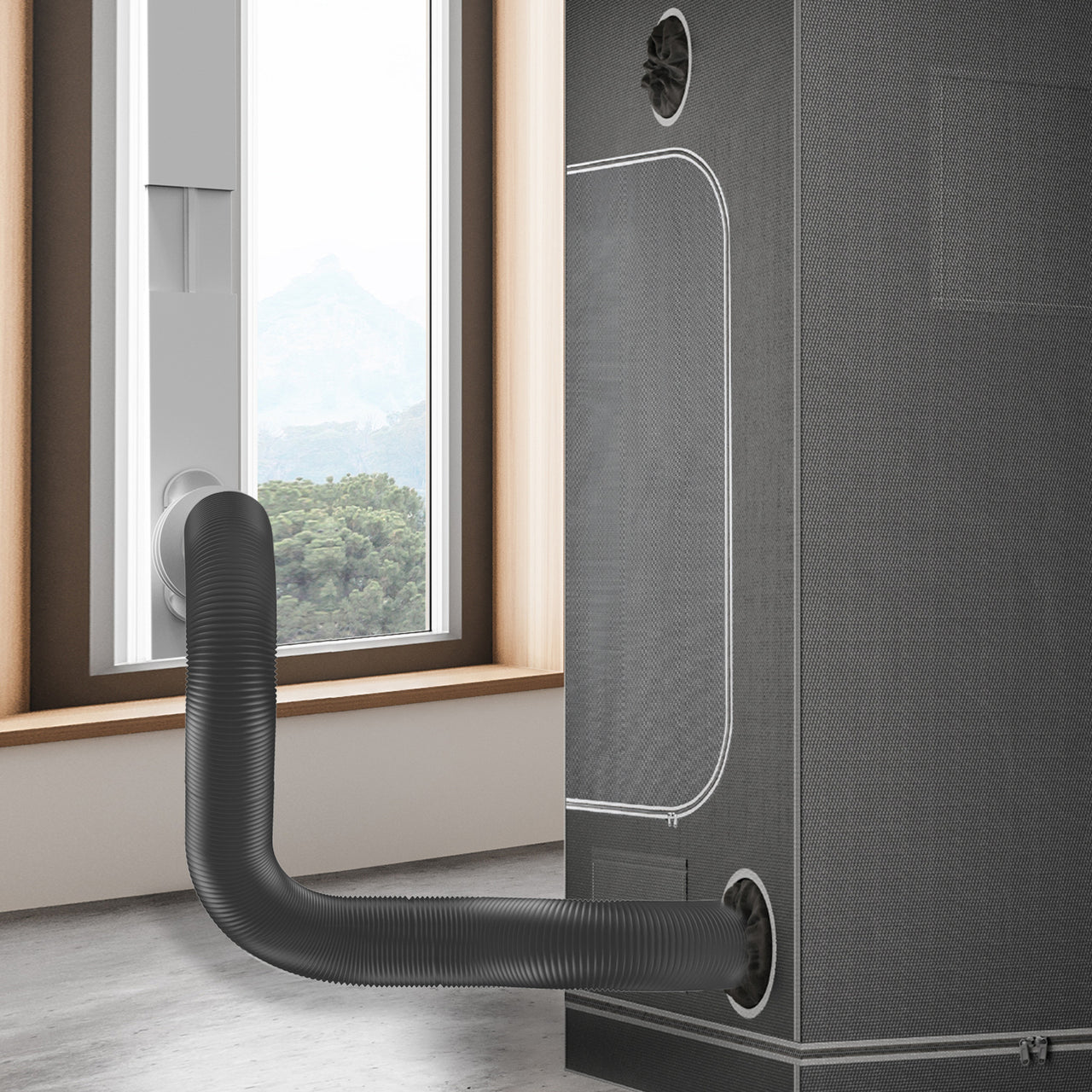 Window Extraction Kit AC Infinity Window Duct Kit - Easy Install for Inline Fans, Durable ...