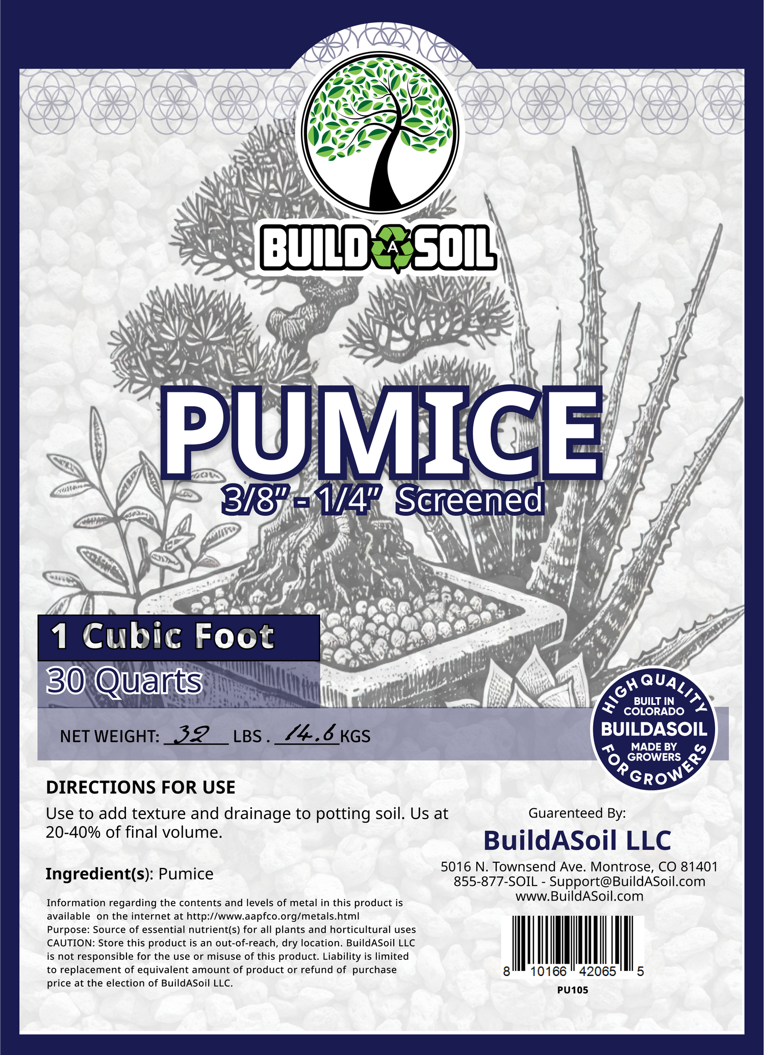 pumice potting mix BuildASoil Pumice