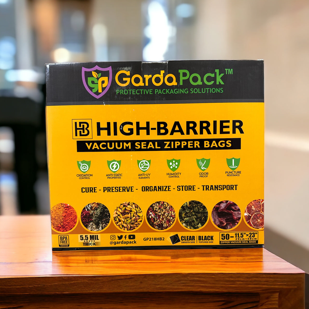 GardaPack: High Barrier Pro Vacuum Seal Zipper Bags 5.5 Mil