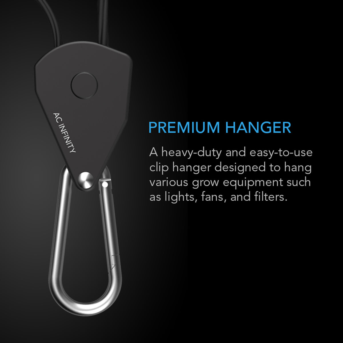 Hanger Rope Build In AC Infinity Rope Hangers - Heavy-Duty, Adjustable, 2-Pack – BuildASoil
