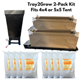 BuildASoil Grow Tent Bundle Add-On Kit: 4x4 Tray2Grow