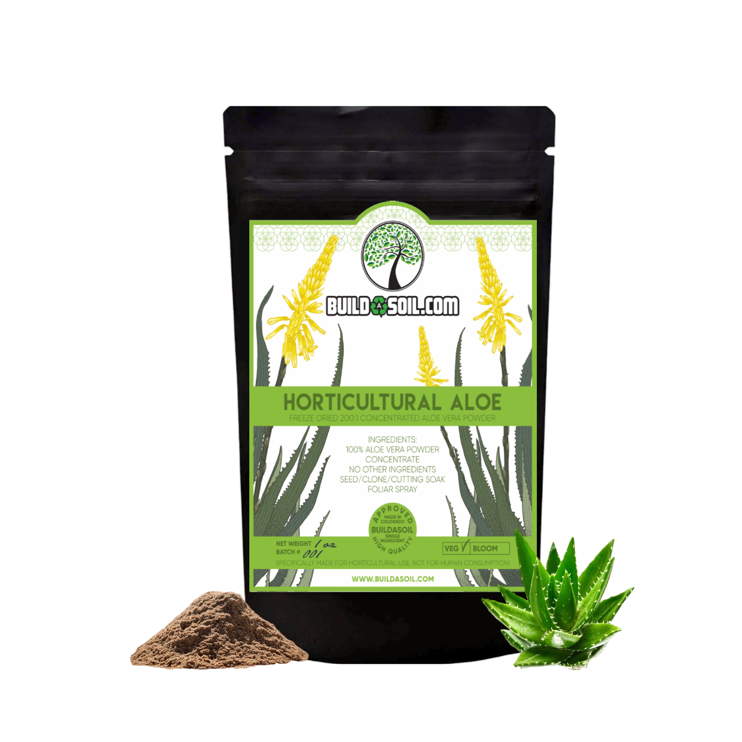 aloe vera plant fertilizer BuildASoil Horticultural Aloe 4 oz