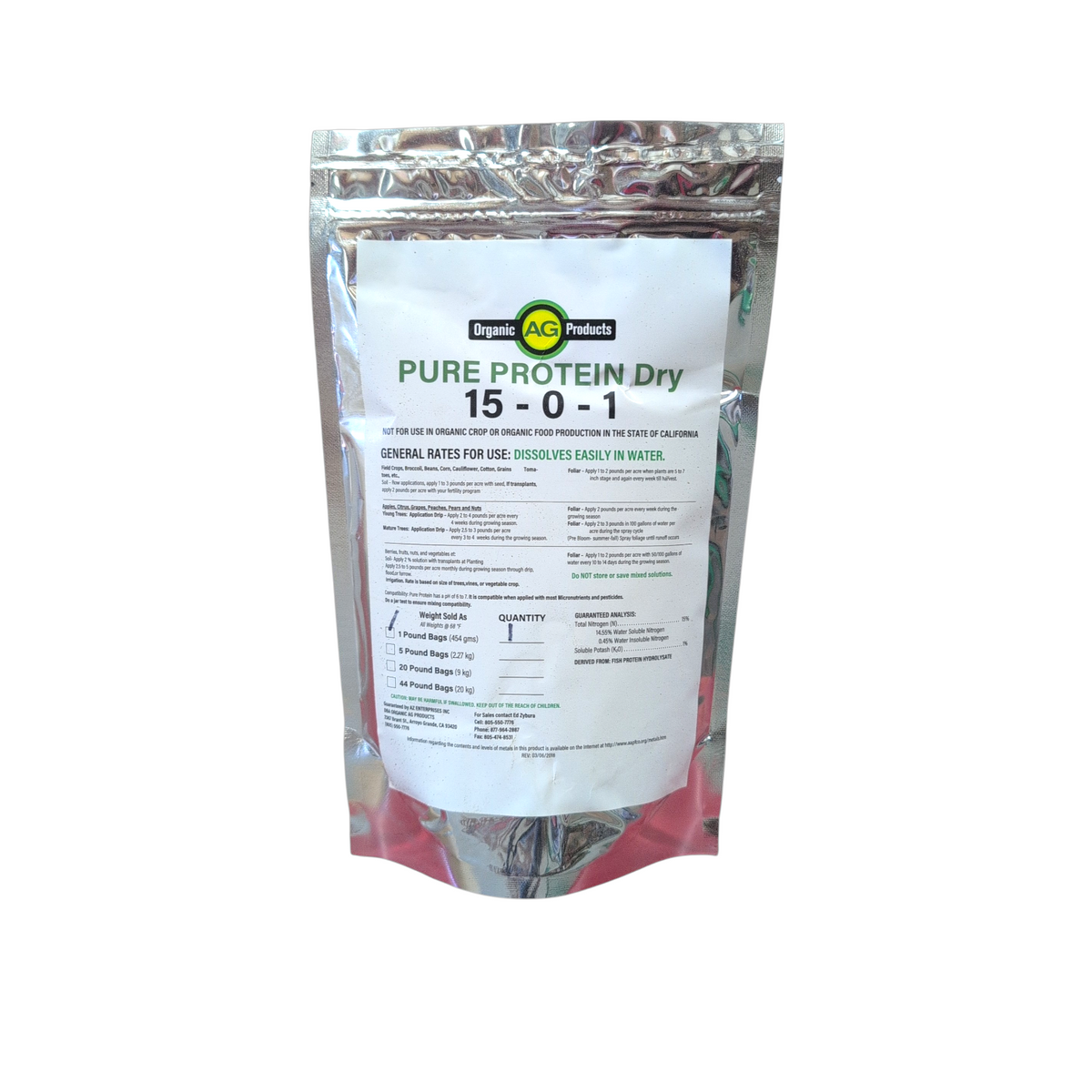 Pure Protein Dry - Organic Fish Aminos