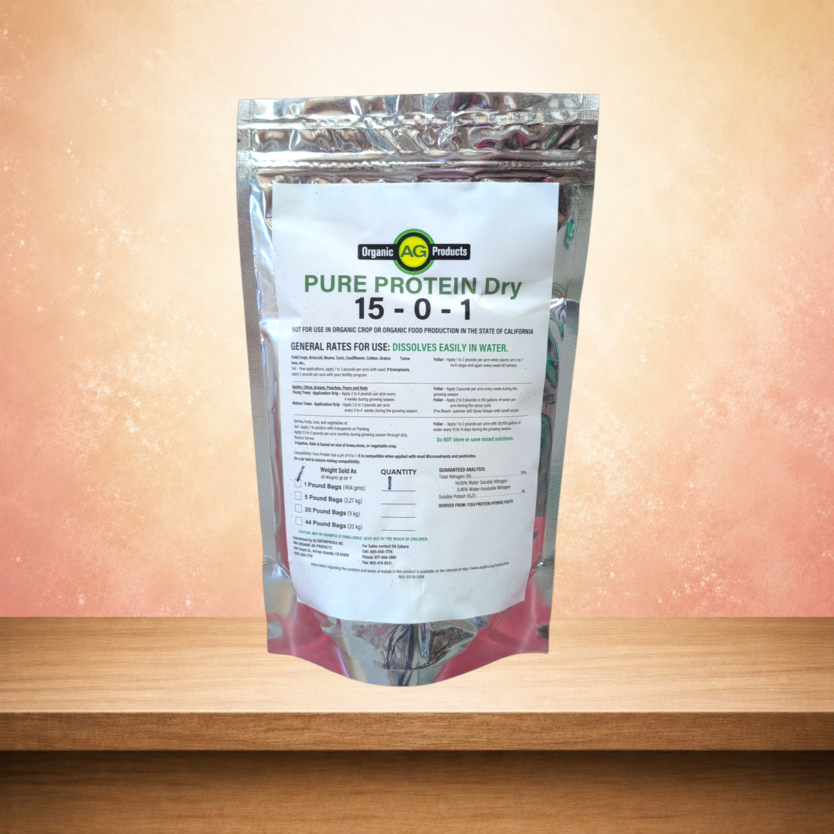 Pure Protein Dry - Organic Fish Aminos