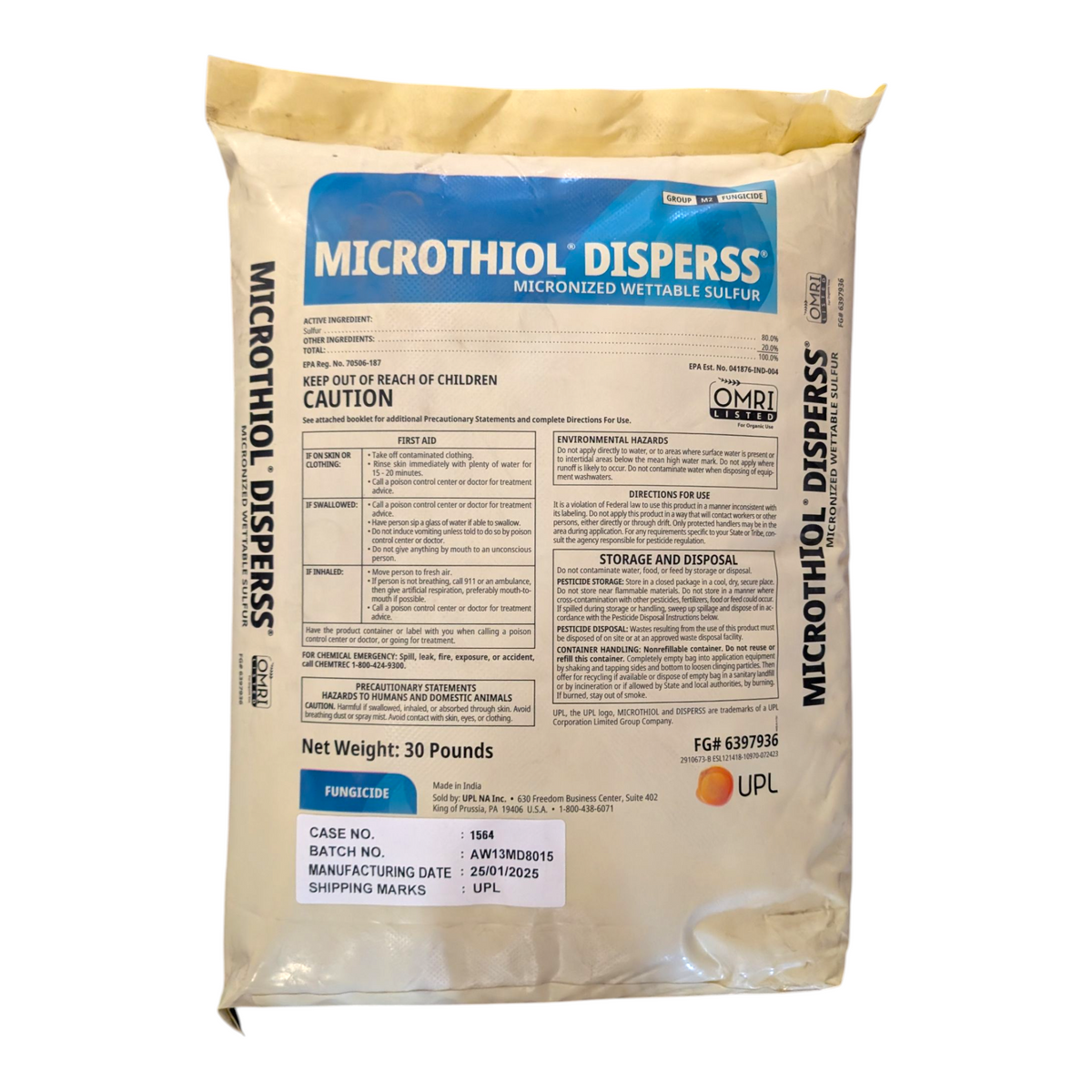 Microthiol Disperss Micronized Sulfur – BuildASoil