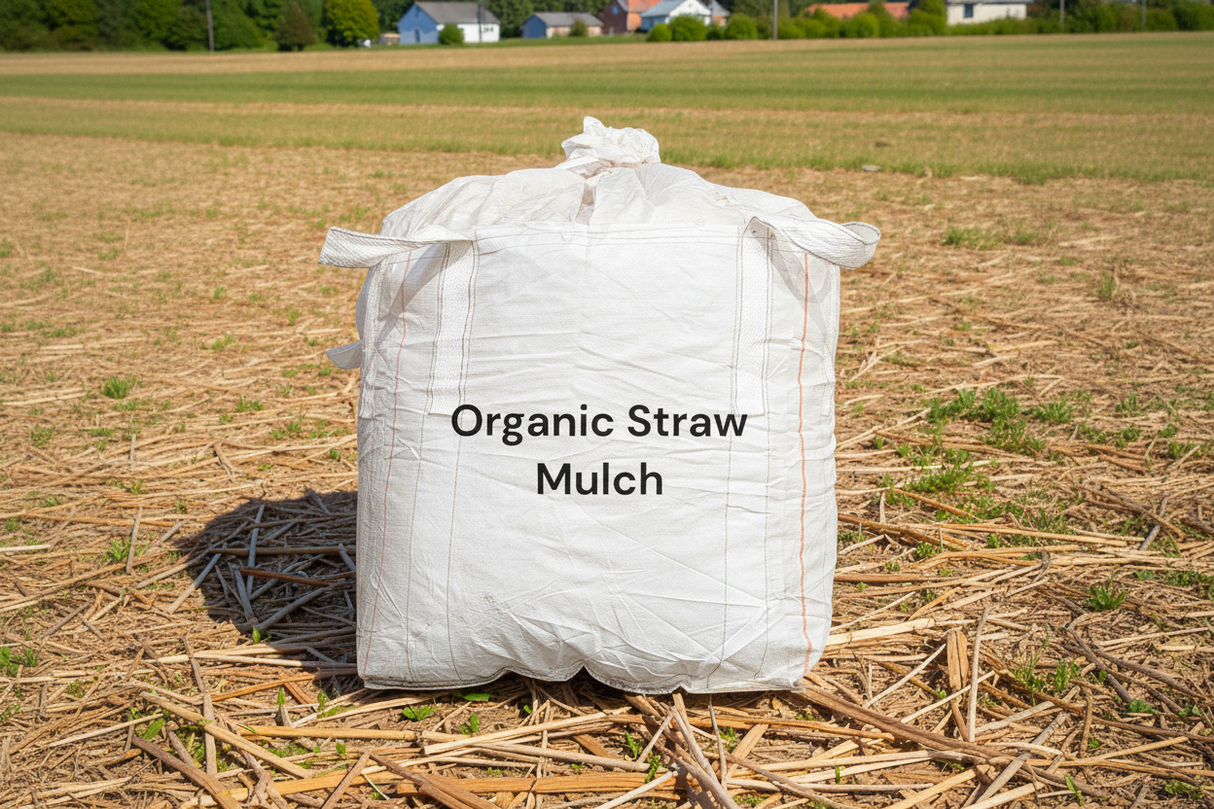 Bulk Certified Organic Straw Mulch - 110lb Tote