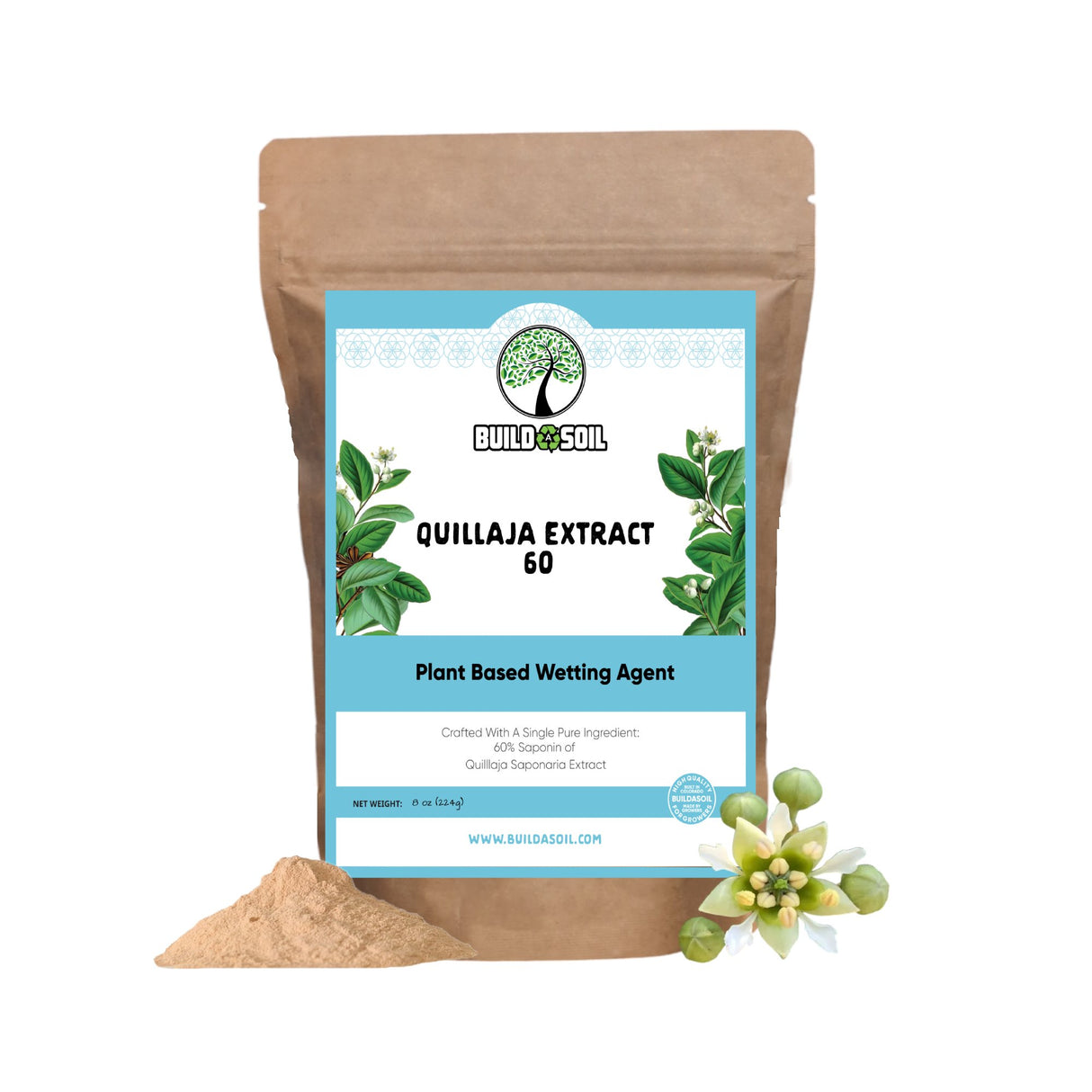 BuildASoil Quillaja Saponaria Extract Powder 60%