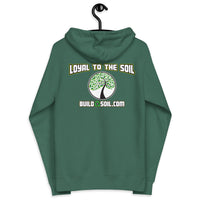 Thumbnail for BuildASoil Family Farms Front - Loyal To The Soil Back Zip Up Hoodie