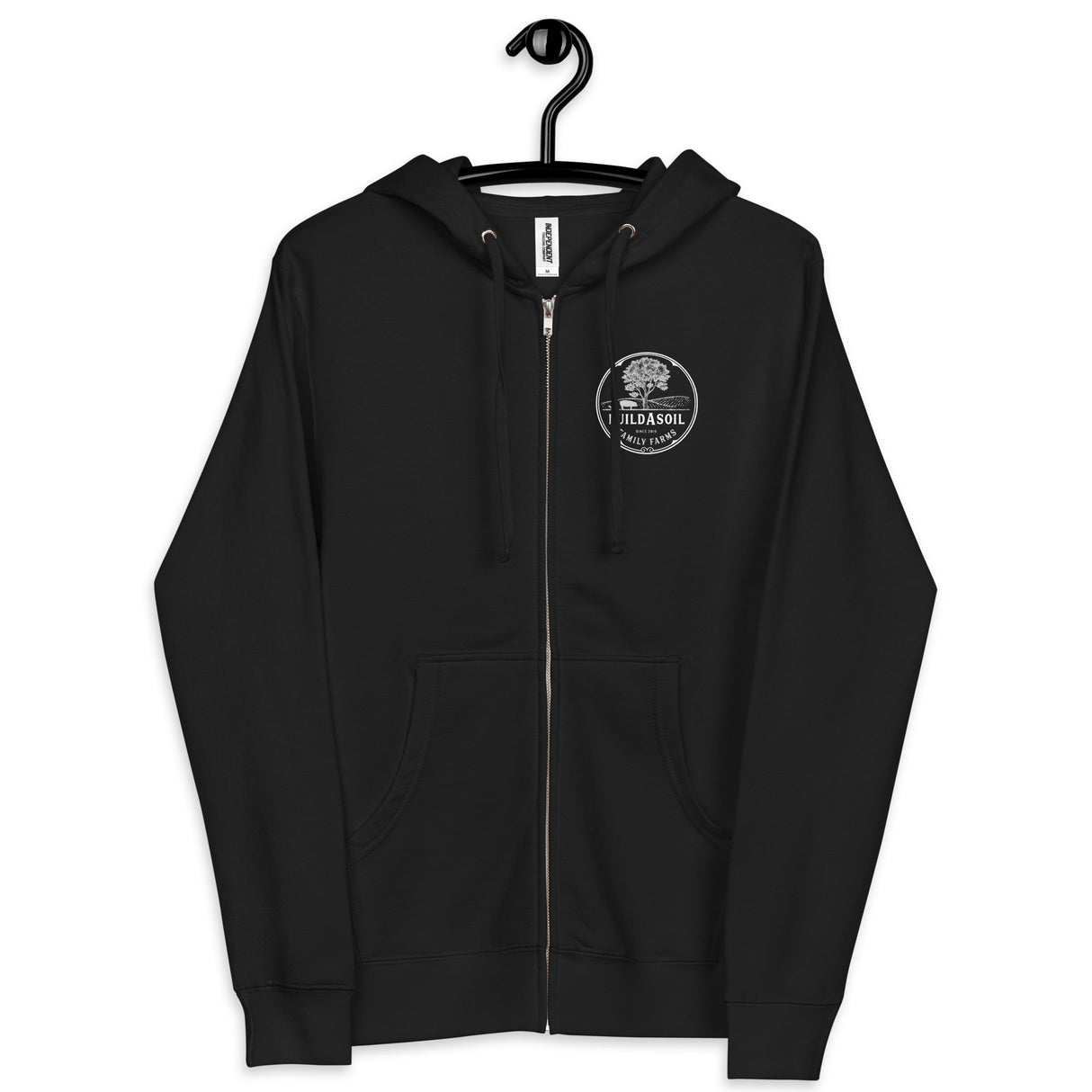 BuildASoil Family Farms Front - Loyal To The Soil Back Zip Up Hoodie