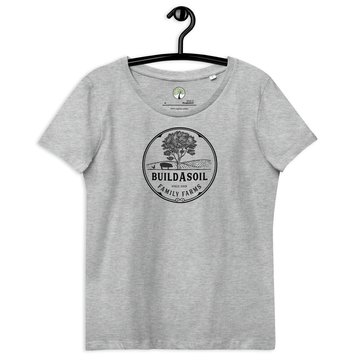 BuildASoil Family Farms - Women's fitted Organic Tee