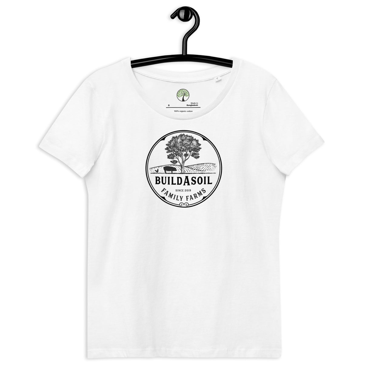 BuildASoil Family Farms - Women's fitted Organic Tee