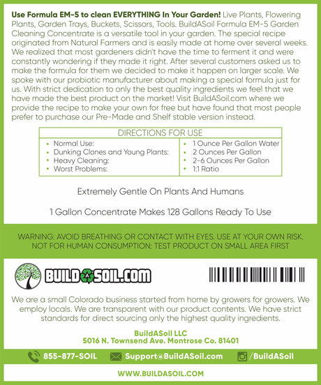 Bulk Formula EM-5 - All Natural Garden Cleaning Concentrate - 55 Gal Barrel