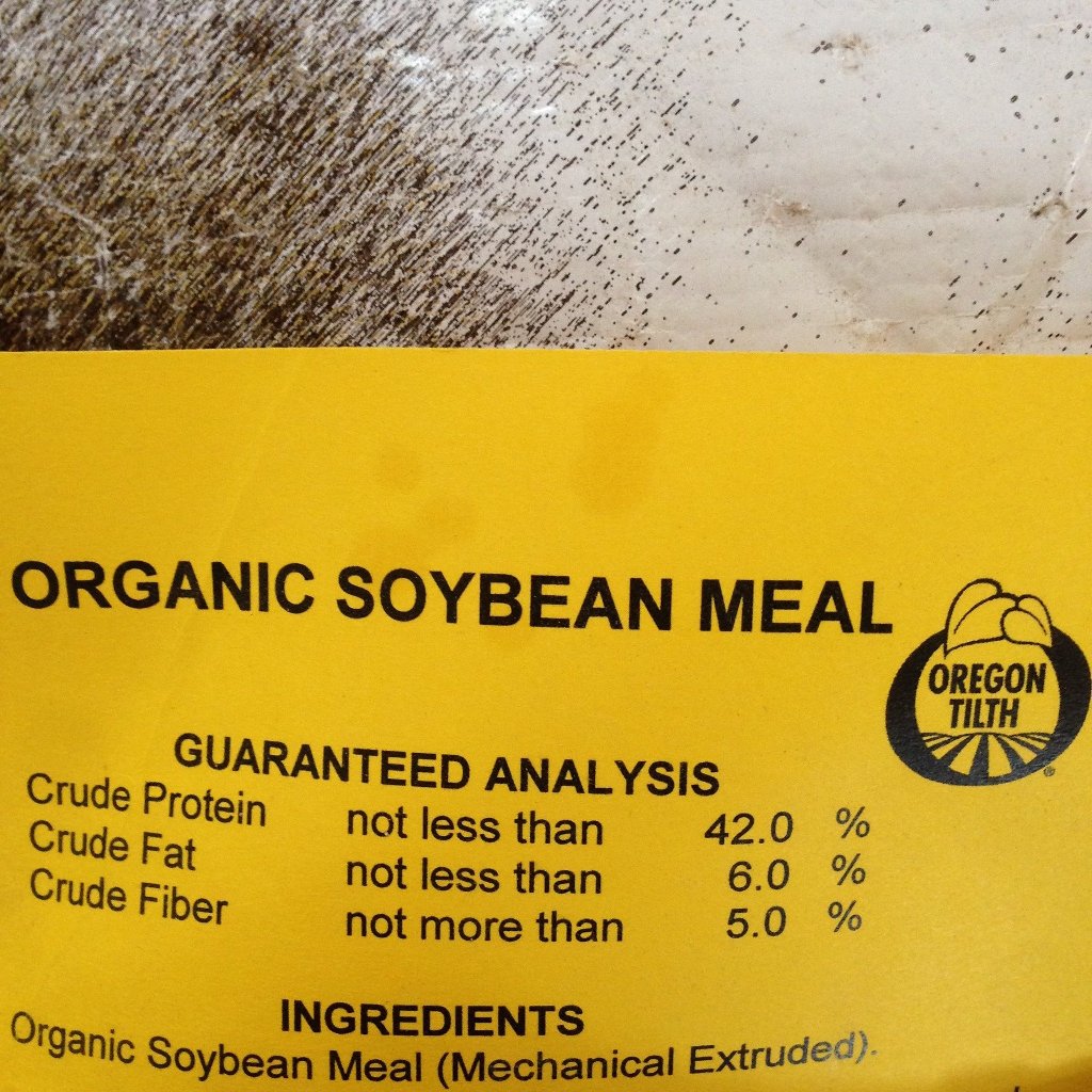 Soybean Meal Organic Oregon Tilth Label